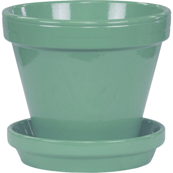 Ceramo 4.5 In. Sage Green Powder-Coated Standard Pot PCSBX-4-SG 724058