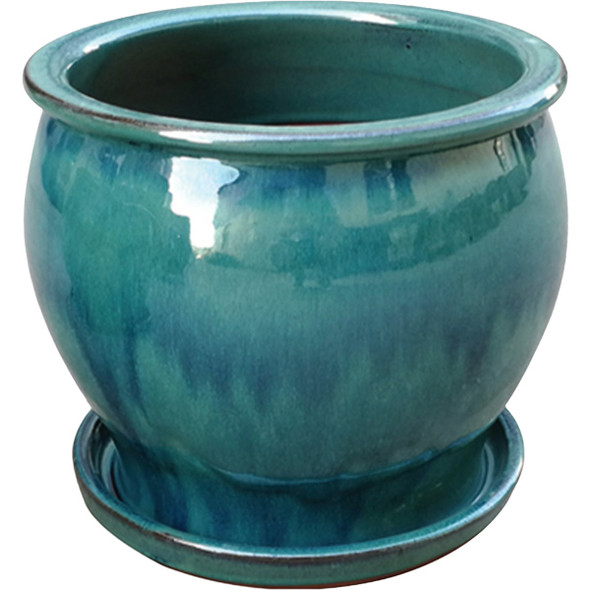 Trendspot 8 In. Aqua Blue Studio Pot DB10021-08J