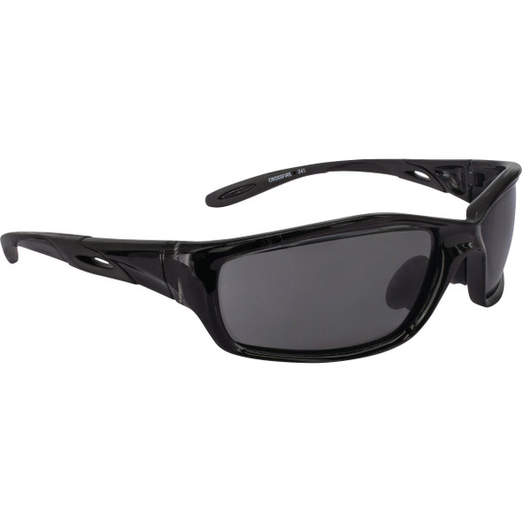 Crossfire Infinity Premium Crystal Black Frame Safety Glasses with Smoke Lens