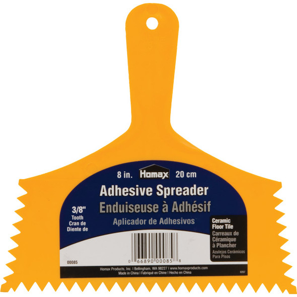 Homax 8 In. 3/8 In. V-Notch Adhesive Spreader 00085