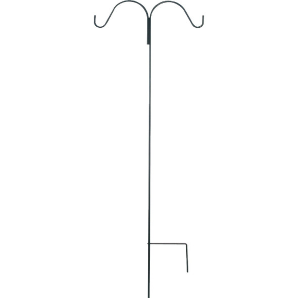 Green Thumb 64 In. Black Steel Double Shepherd's Hook 89029GT