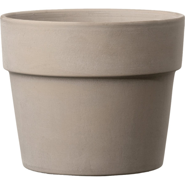 Deroma Perfetto 4 In. Graphite Round Clay Cache Pot 4S10JPZ
