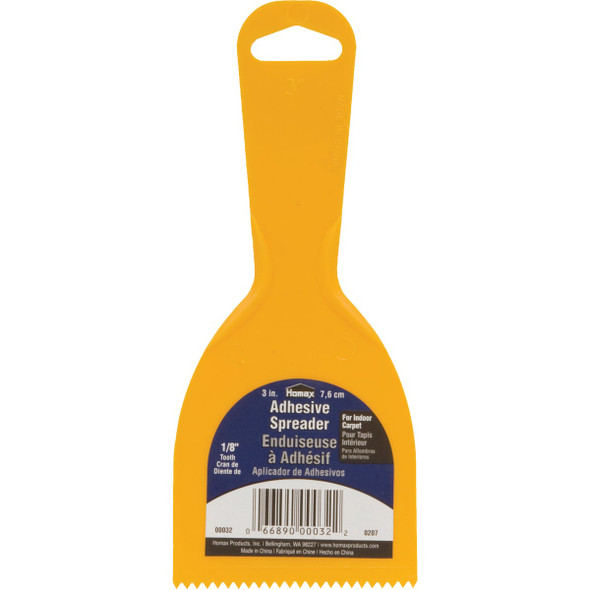 Homax 3 In. 1/8 In. V-Notch Adhesive Spreader 00032