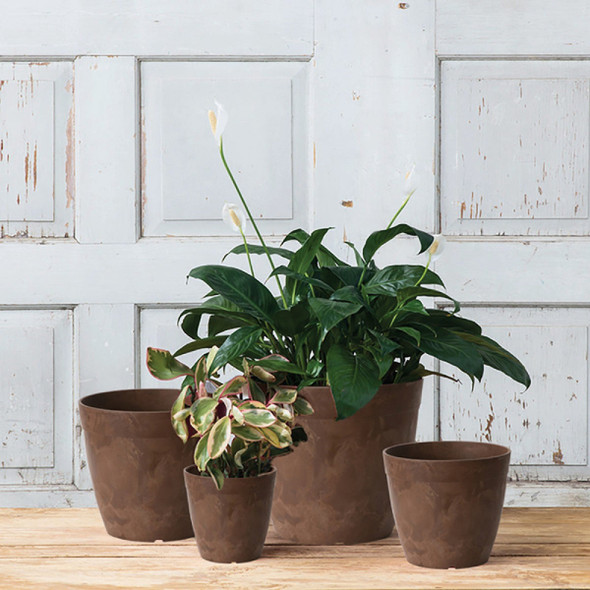Novelty StoneArt Dolce 6 In. Rust Round Planter 03062 744116