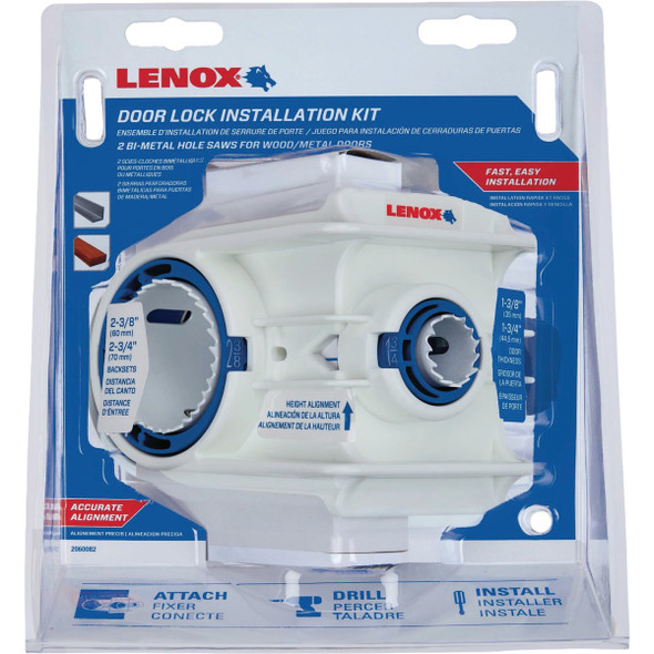 Lenox Bi-Metal Non-Arbored Door Lock Installation Kit (4-Piece) 2060082 345696
