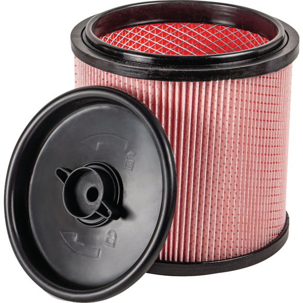 Vacmaster 5 Gal. to 16 Gal. Fine Dust Cartridge Filter & Retainer VCFF