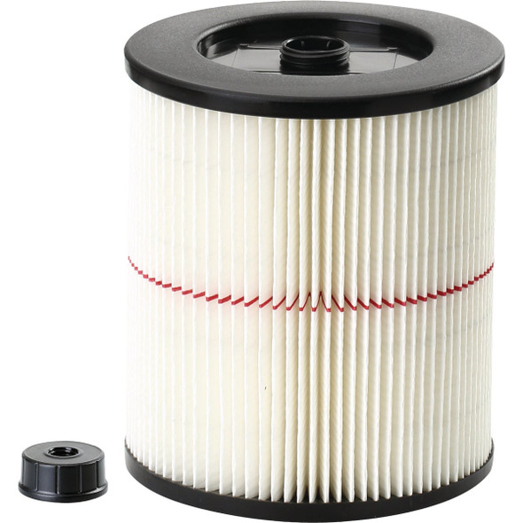 Vacmaster 5 Gal. to 16 Gal. Standard Wet/Dry Vacuum Cartridge Filter & Retainer