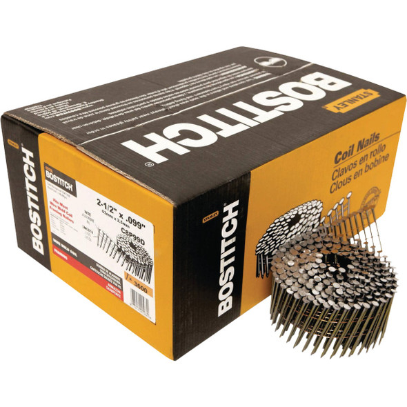 Bostitch 2-1-2 In. x 0.99 In. 15 Deg. Coil Framing Nails (3600-Count) C8P99D 311071