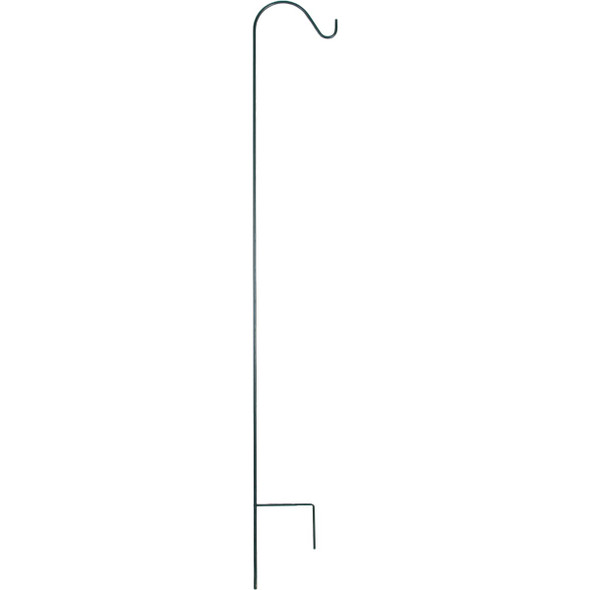 Green Thumb 84 In. Black Powder-Coated Steel Single Shepherd's Hook 89031GT
