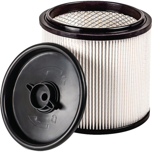 Vacmaster 5 Gal. to 16 Gal. HEPA Material Cartridge Filter & Retainer VCFH