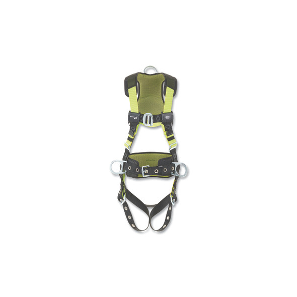 H500 Construction Comfort Full Body Harness, Back/Front/Side D-Rings, Univ, Mating Chest Buckle/Tongue Leg Buckles