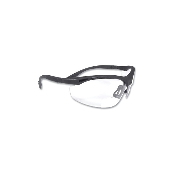 Cheaters® Bi-Focal Safety Glass, 1.5 Diopter, Polycarbonate, Black, Nylon