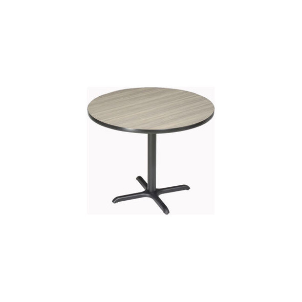 Interion 42"" Round Bar Height Restaurant Table Charcoal