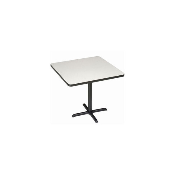 Interion 42"" Square Bar Height Restaurant Table Gray