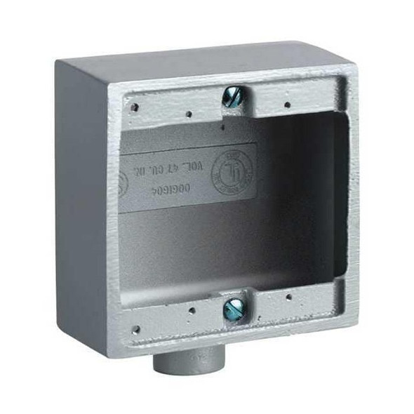 Electrical Box, 47 cu in, FD Box Type, 2 Gangs, Malleable Iron, Square Shape