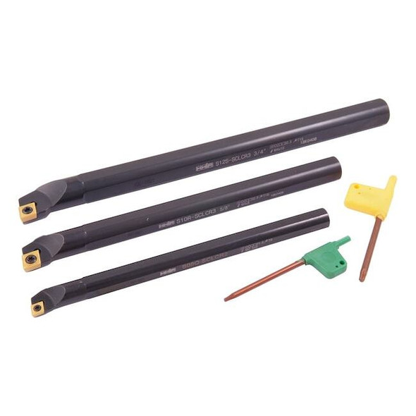 Hhip 3 Piece 1/2-5/8 & 3/4" SCLCR Indexable Boring Bar Set 1001-0021
