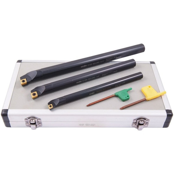 Hhip 3 Piece 1-2-5-8 & 3-4" SCLCR Indexable Boring Bar Set 1001-0021