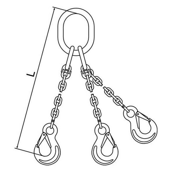 Pewag Chain Sling,G120,TOS,Alloy Steel,5 ft. L 7G120TOS/5