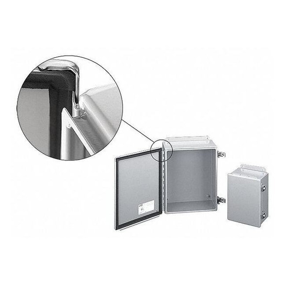 1/4 Turn Latch Electrical Enclosures, 10 in H, 4-3/4 in D, 8 in W, 12, 13, Steel
