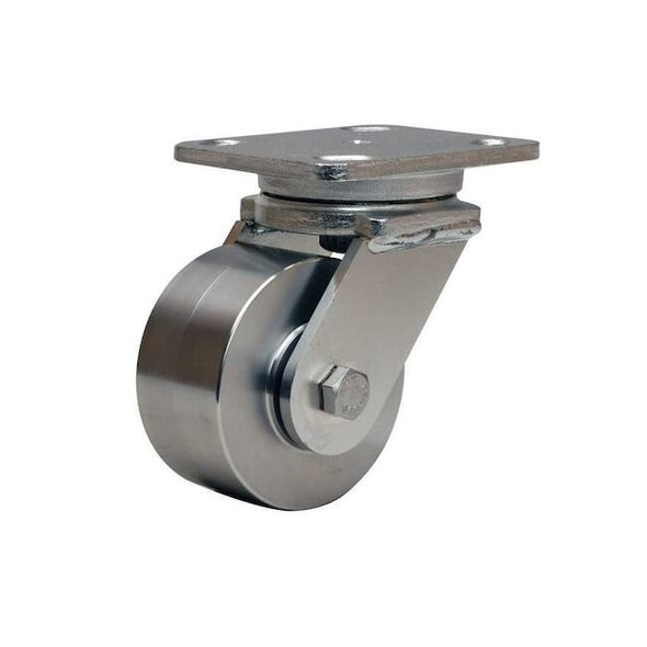 Hamilton Plate Caster,Swivel,SS,4 in.,850 lb. S-WHS-4SB-4SL-SZB