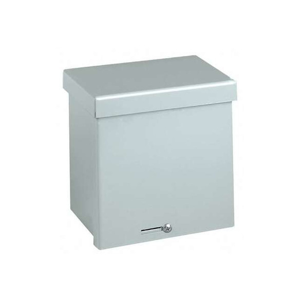 Padlockable Hasp Electrical Enclosures, 18 in H, 8 in D, 15 in W, 3R, Steel