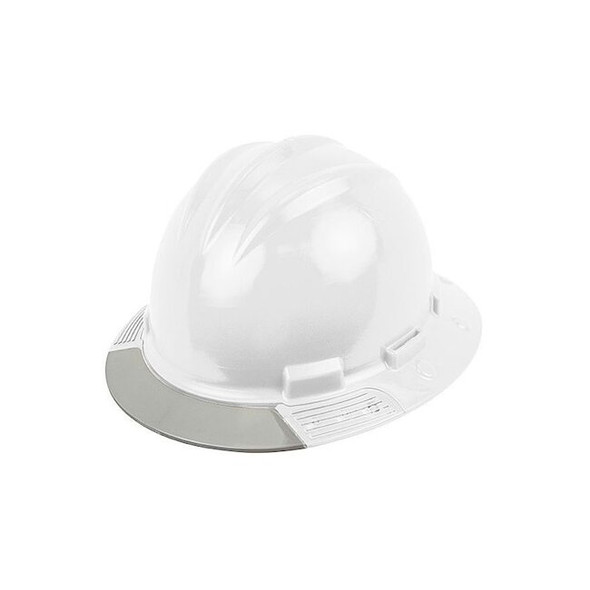 Bullard Hard Hat, Front Brim, AboveView, White AVWHRG