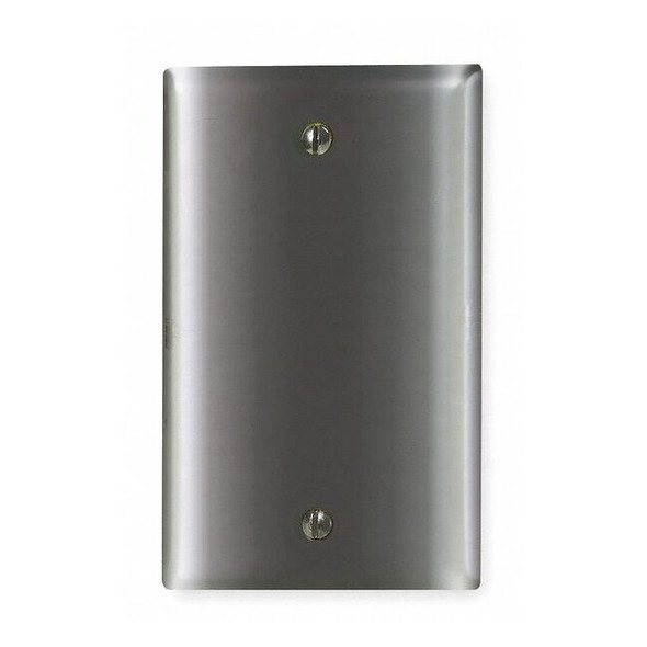 Blank Box Mount Wall Plates, Number of Gangs: 1 Steel, Chrome Finish, Gray