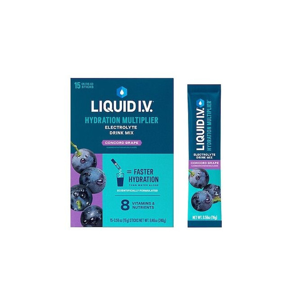 Liquid I.V. Hydration Drink Mix,Clear,16 oz,PK15 LVM-1506