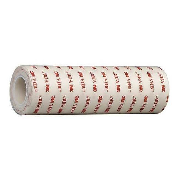 Double-Sided Foam Tape, 6 in W, 5 yd L, 1/32 in, Acrylic Foam, Double-Sided