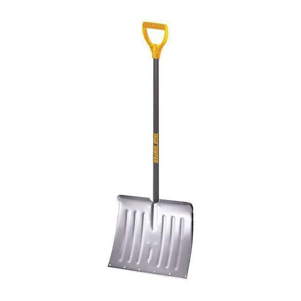 Snow Shovel, 18 in W x Aluminum Blade, 36 in L Steel Handle