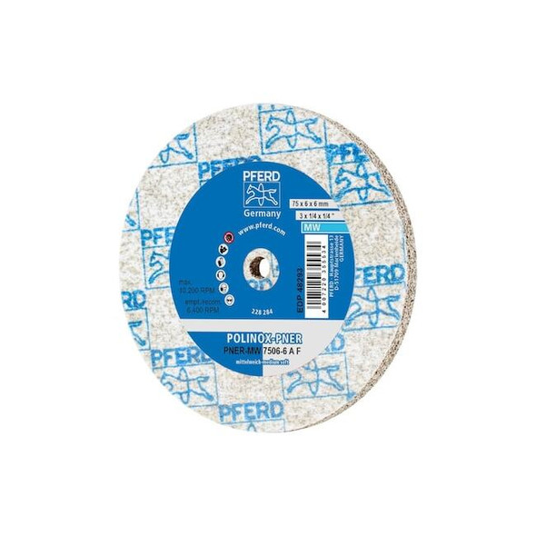 Unitized Wheel,3AF,3"x1/4"x1/4", 3 in Dia, 1/4 in W, 1/4 in Arbor Hole Pack of 5