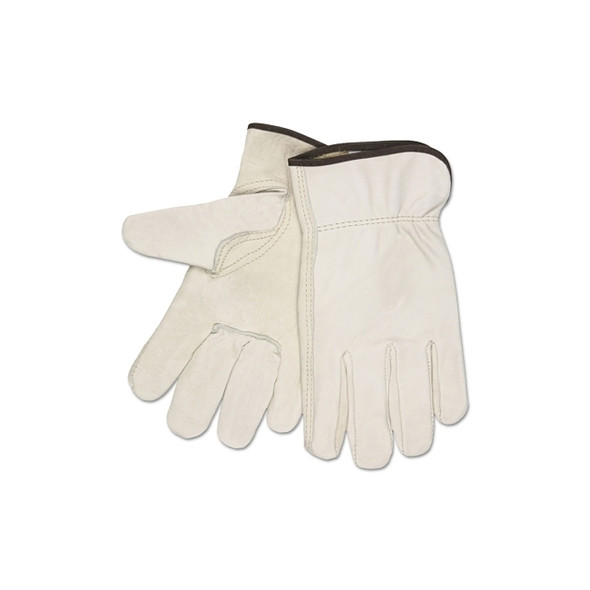 Unlined Drivers Gloves, Select Grade Cowhide, X-Large, Keystone Thumb, Beige Pack of 12