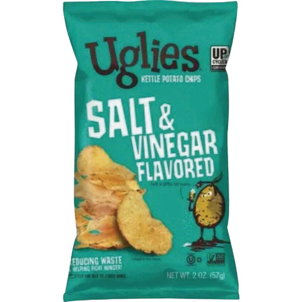 Uglies 2 Oz. Salt and Vinegar Kettle Potato Chips 261044 Pack of 10