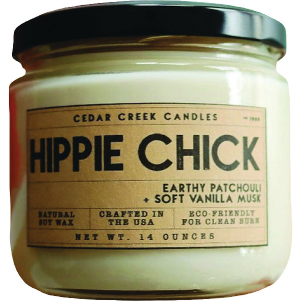 Cedar Creek Soy Wax Candle, Hippie Chick 14CNHICK