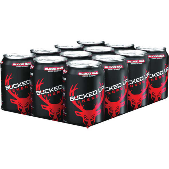 Bucked Up 16 Oz. Blood Raz Energy Drink 3021001 Pack of 12 606399