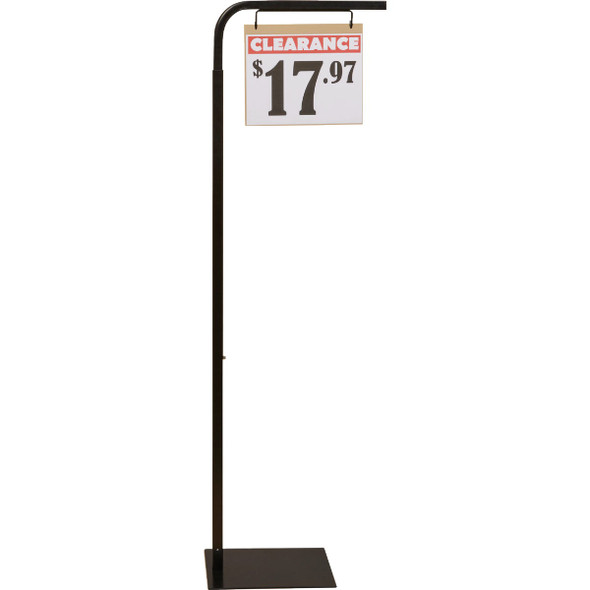 Kinter Extra Height Adjustable Black Pallet Sign Holder with Hooks Pack of 2 150214B-TV 997049