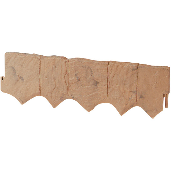 Suncast 6.5 In. H. x 24 In. L. Tan Flagstone Poly Lawn Edging (5-Pack) FSE10LT