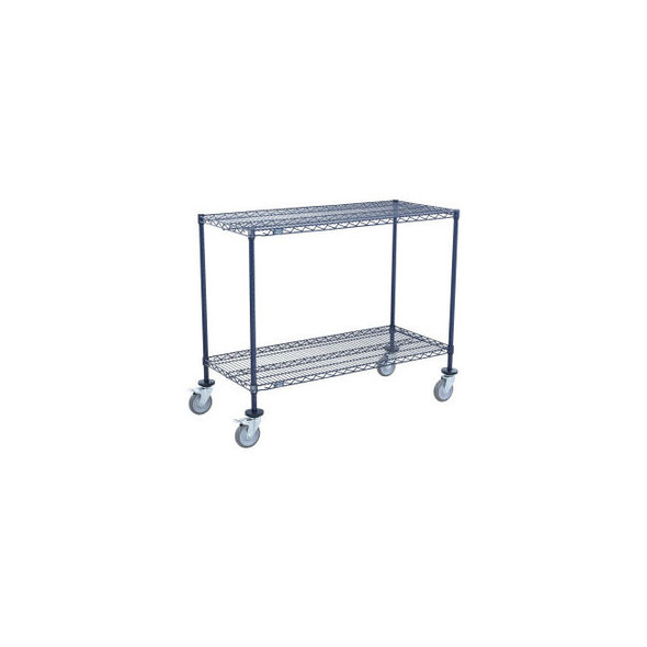 Nexel Shelf Cart 2 Shelf Nexelon 24""W x 24""D x 40""H Poly Casters 4 Swivel 2 B