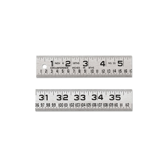 Tinner's Steel Circumference Rules, 1 1/4 in x 4 ft, Steel