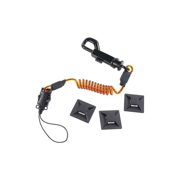Ergodyne Lanyard,Orange and Black Coil,S 3151S Pack of 2