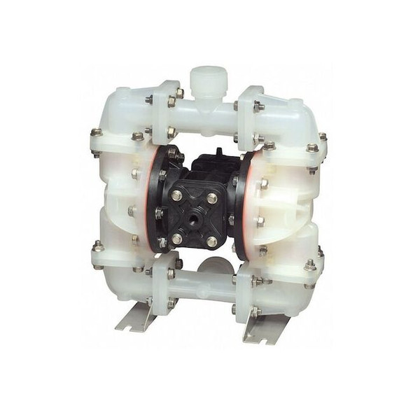 Double Diaphragm Pump, PVDF, Air Operated, PTFE, 23 gpm GPM 220 Degrees F