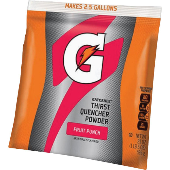 Gatorade 2-1/2 Gal. Drink Mix Pouches, Fruit Punch 33691 Pack of 32