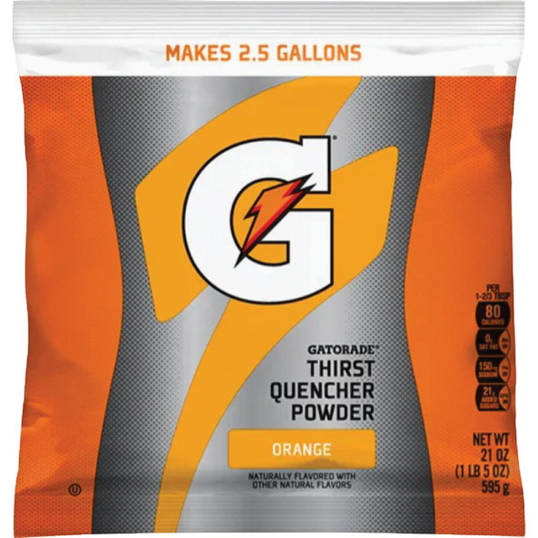 Gatorade 2-1/2 Gal. Drink Mix Pouches, Orange 3970 Pack of 32