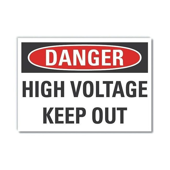 Refl Decal Danger High Voltage,5"x3-1/2", LCU4-0441-RD_5X3.5