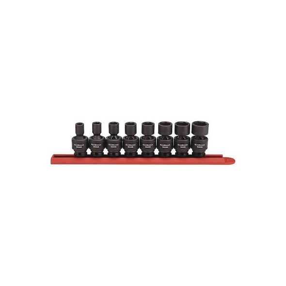 8 Piece 3/8" Drive 6 Point Standard Universal Impact SAE Socket Set