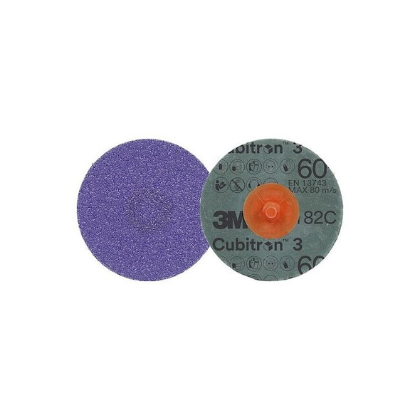 3m Cubitron Quick-Change Disc,Ceramic,3 in Dia.,PK50 7100332232