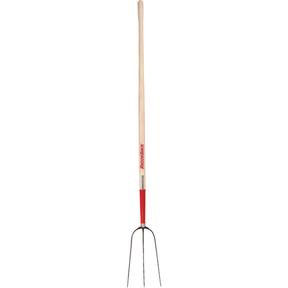Razor-Back 48 In. Wood Handle Forged Hay Pitch Fork (3-Tine) 73115
