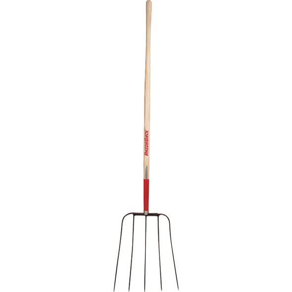 Razor-Back 48 In. Wood Handle Forged Pitch Fork (5-Tine) 73141