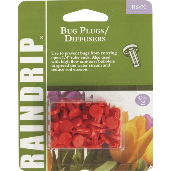 Raindrip 1-4 In. Tubing Bug Plugs (25-Pack) R647CT 737452