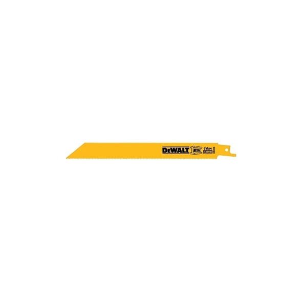 Metal Cutting Reciprocating Saw Blades, 9 in, 14 TPI, Straight Back, 5/PK